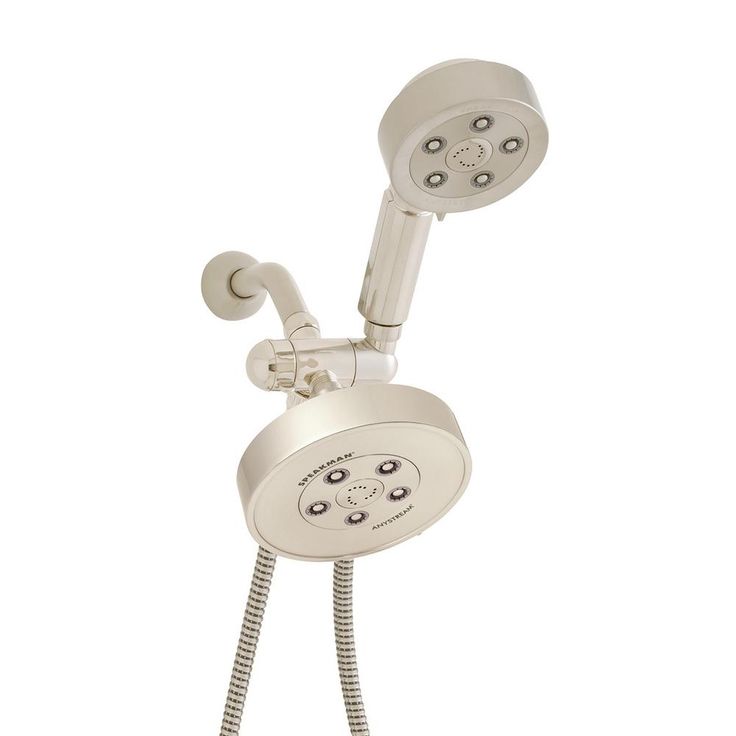 3-spray 5.5 in. High PressureDual Shower Head and Handheld Shower Head in Brushed Nickel