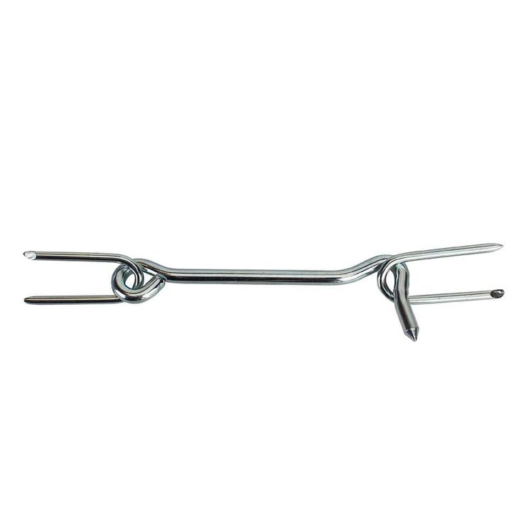 Everbilt 6 in. Zinc Plated Gate Hook with Staples