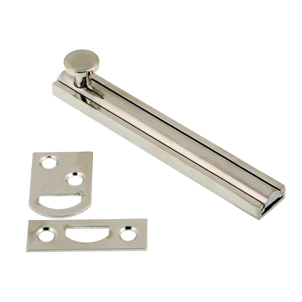 4 in. Solid Matte Black Brass Surface Bolt - Super Arbor