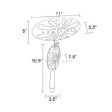 4-Spray 11 in. Oval Dual Showerhead and Handheld Showerhead in Oil-Rubbed Bronze