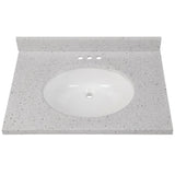 31 in. x 22 in. Stone Effects Vanity Top in Cascade with White Sink - Super Arbor