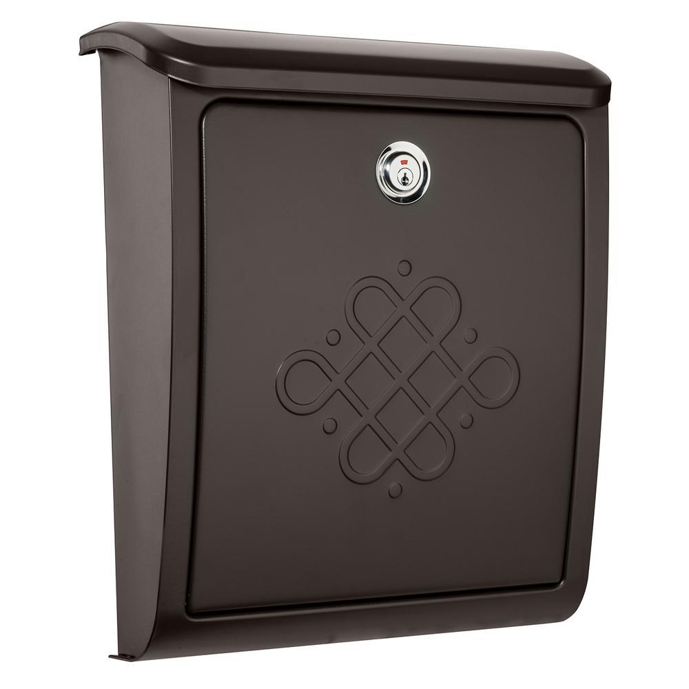 Bordeaux Locking Rubbed Bronze Wall Mount Mailbox - Super Arbor