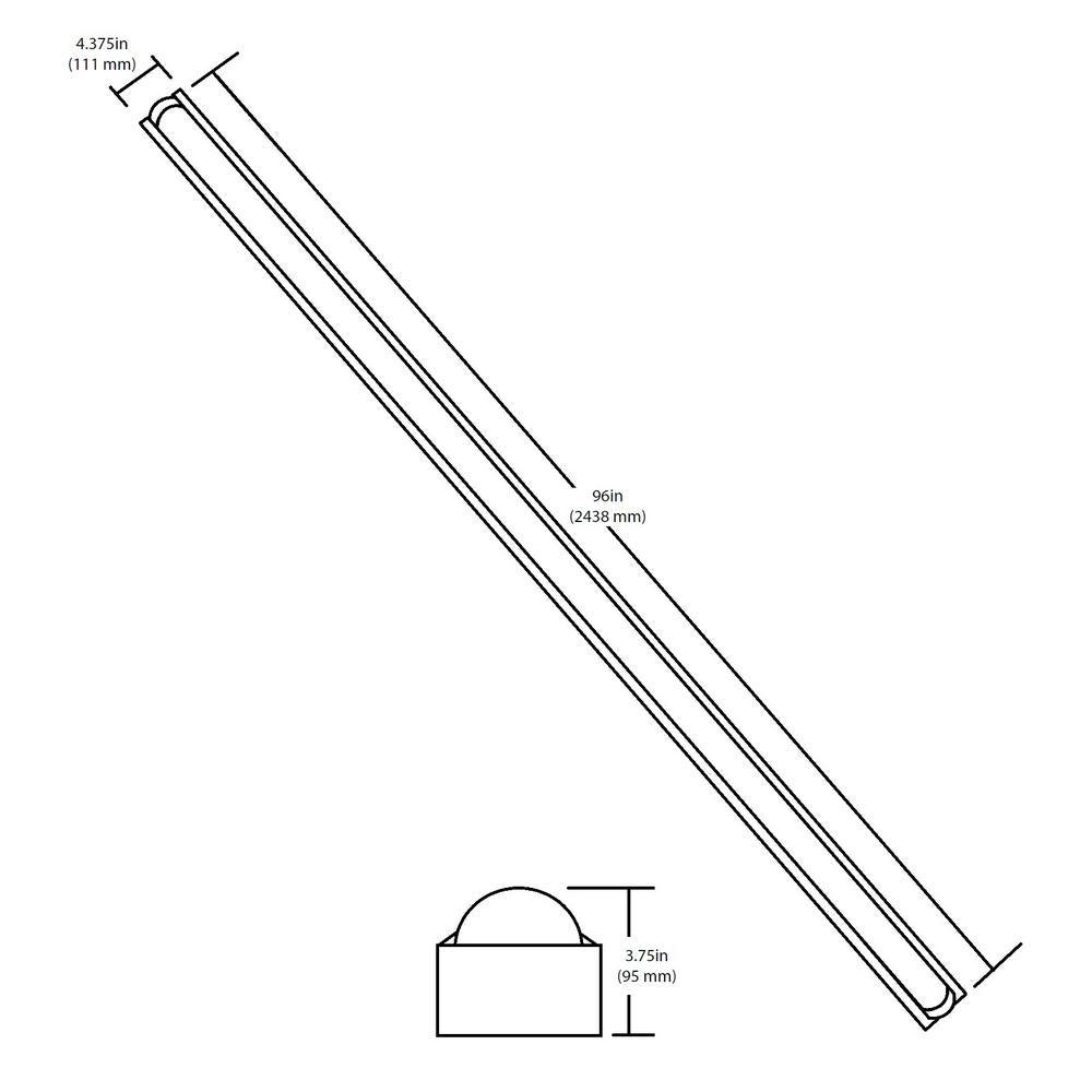 LS1- 8 ft. 675-Watt White Integrated LED Linear Strip Light in 5000K - Super Arbor