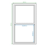 RELIABILT 150 Series New Construction 35-1/2-in x 61-1/2-in x 3-1/4-in Jamb White Vinyl Dual-pane Single Hung Window Half Screen Included