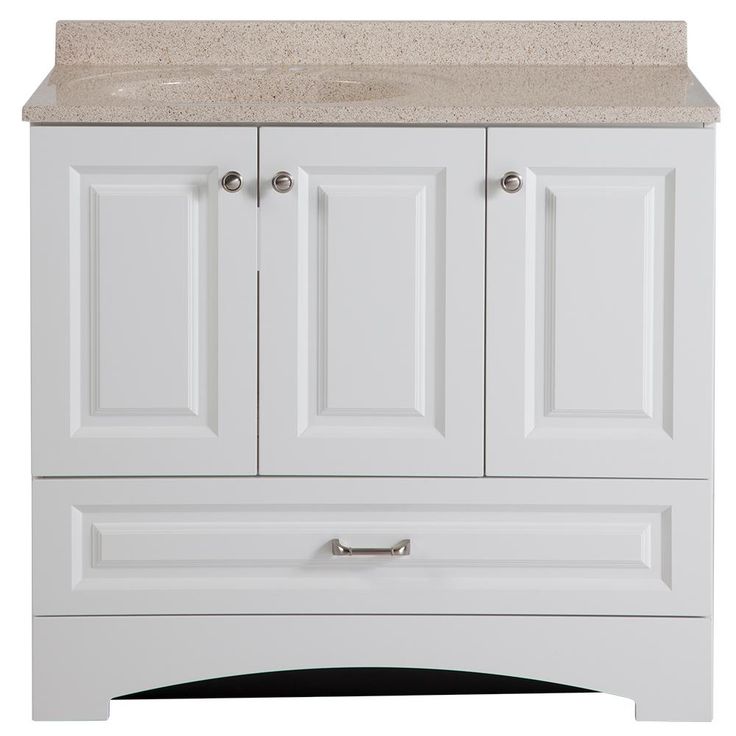 Lancaster 24 in. W Bath Vanity in White with Alpine Vanity Top in White
