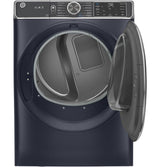 GE 7.8 cu. ft. Smart 240-Volt Sapphire Blue Stackable Electric Vented Dryer with Steam and Sanitize Cycle, ENERGY STAR
