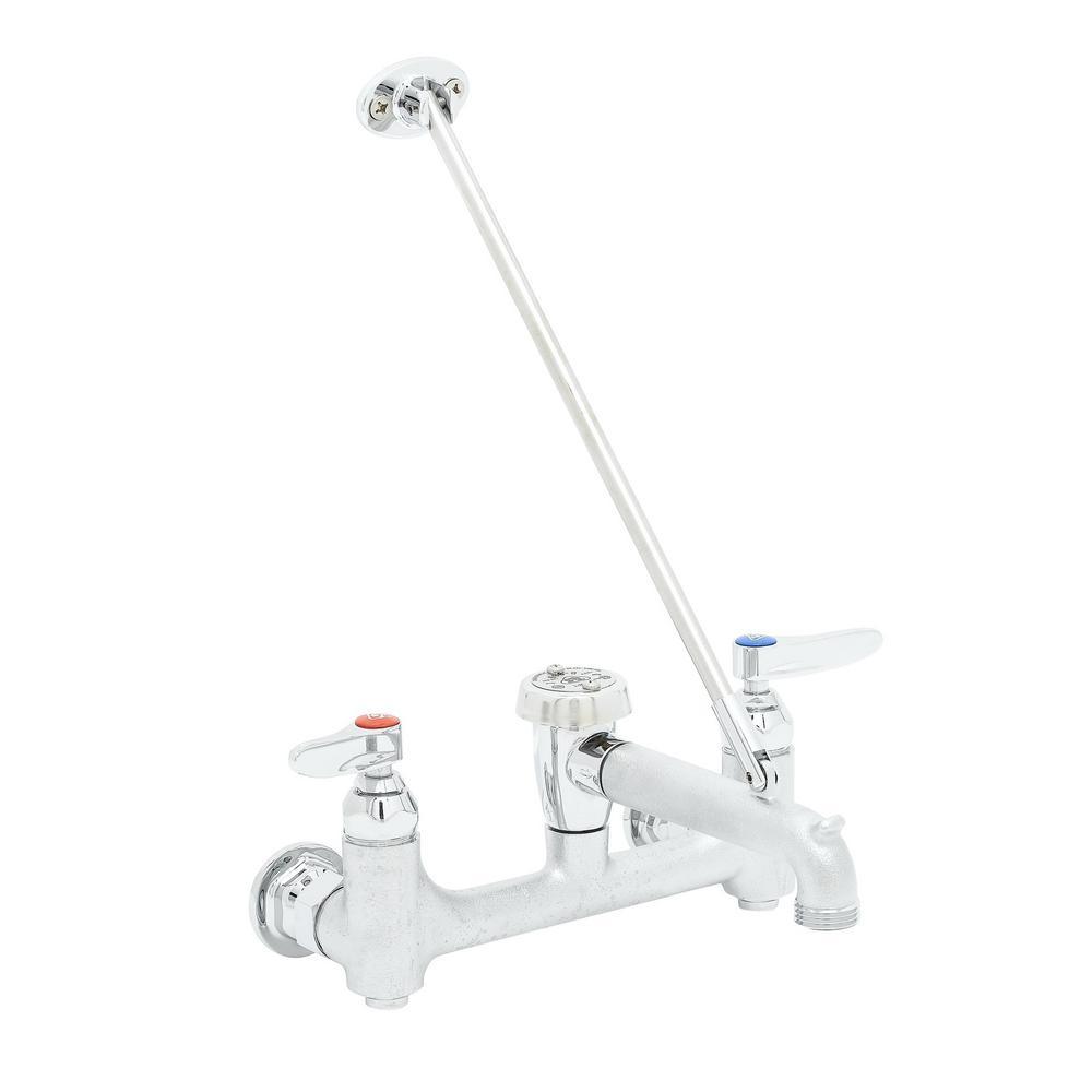 2 Handle Utility Faucet with Shut Off in Rough Chrome - Super Arbor