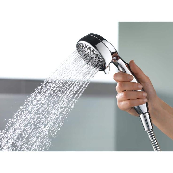 7-Spray 3.4 in. Single Wall Mount Handheld Shower Head in Chrome