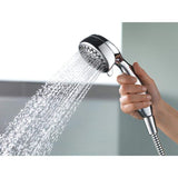 7-Spray 3.4 in. Single Wall Mount Handheld Shower Head in Chrome