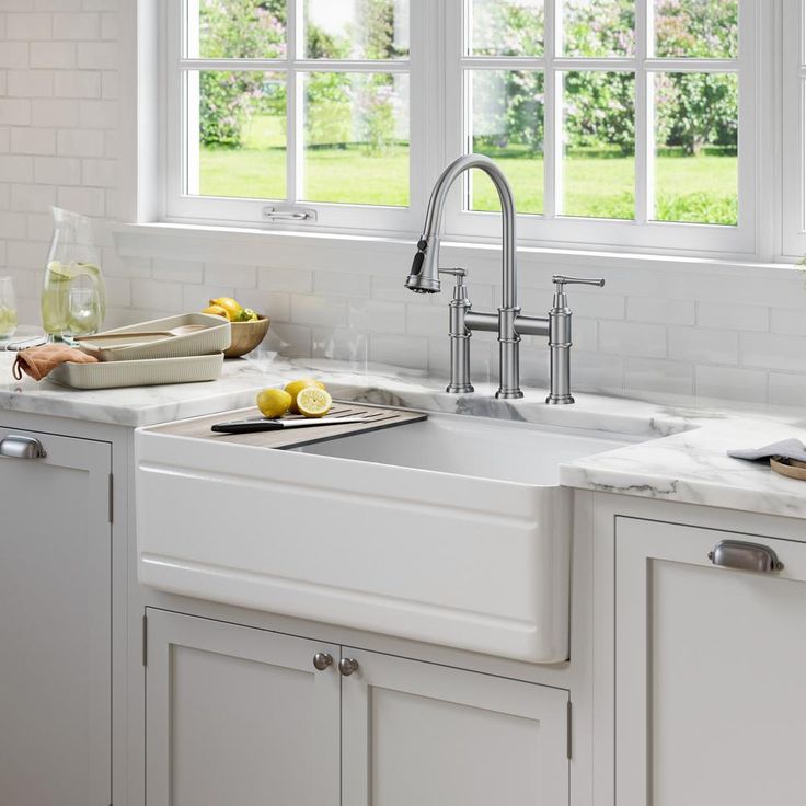 Turino 33 in. White Fireclay Single Bowl Farmhouse Apron Workstation Kitchen Sink with Accessories