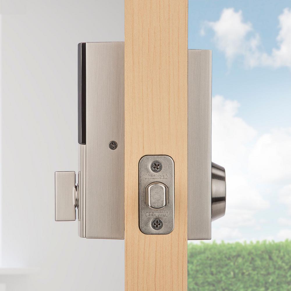 Z-Wave SmartCode 916 Touchscreen Contemporary Single Cylinder Satin Nickel Electronic Deadbolt with SmartKey Security - Super Arbor