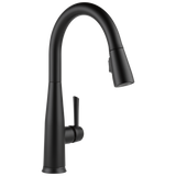 Delta Essa Touch2O Matte Black 1-Handle Deck-Mount Pull-Down Touch Kitchen Faucet (Deck Plate Included)