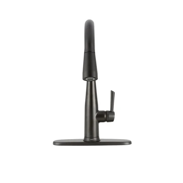 Delta Essa Touch2O Matte Black 1-Handle Deck-Mount Pull-Down Touch Kitchen Faucet (Deck Plate Included)