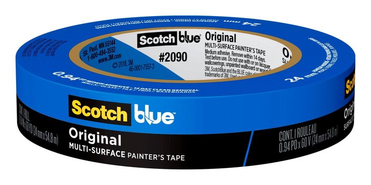 ScotchBlue Original Painter's Tape, Blue, 0.94 in x 60 yd, 1 Roll