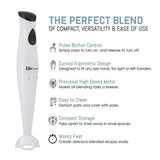 Single Speed White Immersion Blender