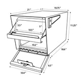 Mail Manager Locking Post-Mount Mailbox with High Security Reinforced Patented Locking System, Black - Super Arbor