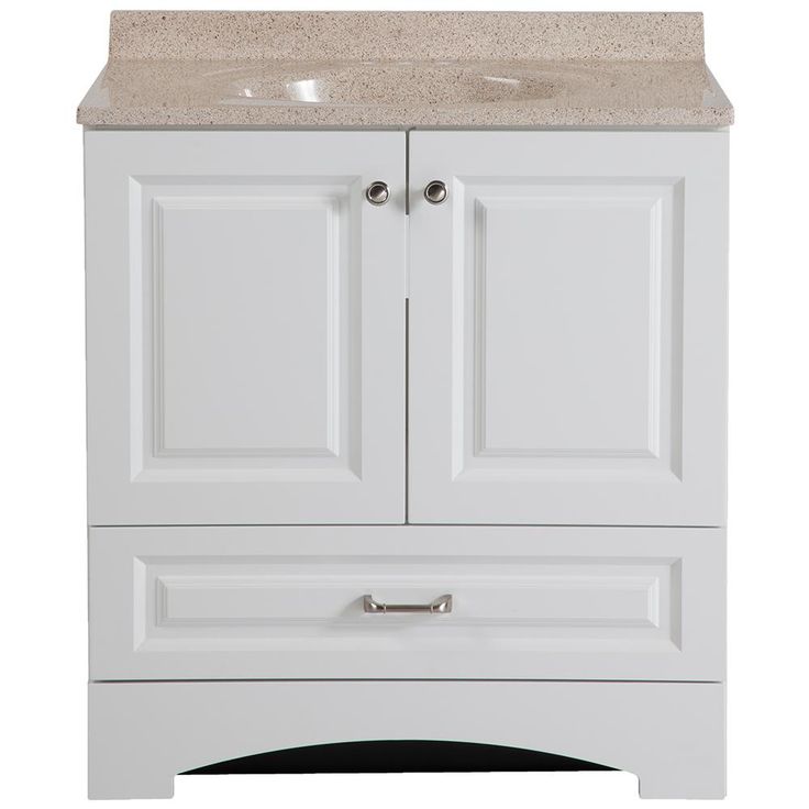 Lancaster 24 in. W Bath Vanity in White with Alpine Vanity Top in White