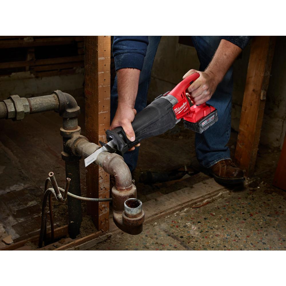 M18 FUEL 18-Volt 1/2 in. Lithium-Ion Brushless Cordless Impact Wrench w/ Friction Ring & Reciprocating Saw 2 Batteries - Super Arbor