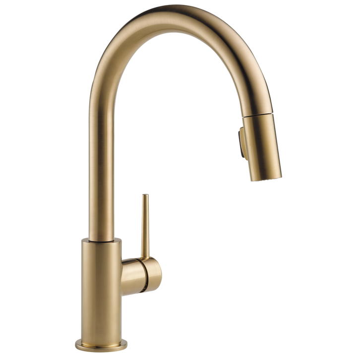 Delta Trinsic Champagne Bronze 1-Handle Deck-Mount Pull-Down Kitchen Faucet