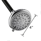 3-Spray 4 in. Single Wall Mount Fixed Adjustable Shower Head in Chrome - Super Arbor