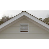 19.25 in. x 19.25 in. Square White Aluminum Automatic Shutter Gable Louver Vent - Super Arbor