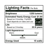 Euri Lighting 120-Watt Equivalent PAR38 Energy Star and Dimmable LED Light Bulb in Bright White 4000K (5-Pack)