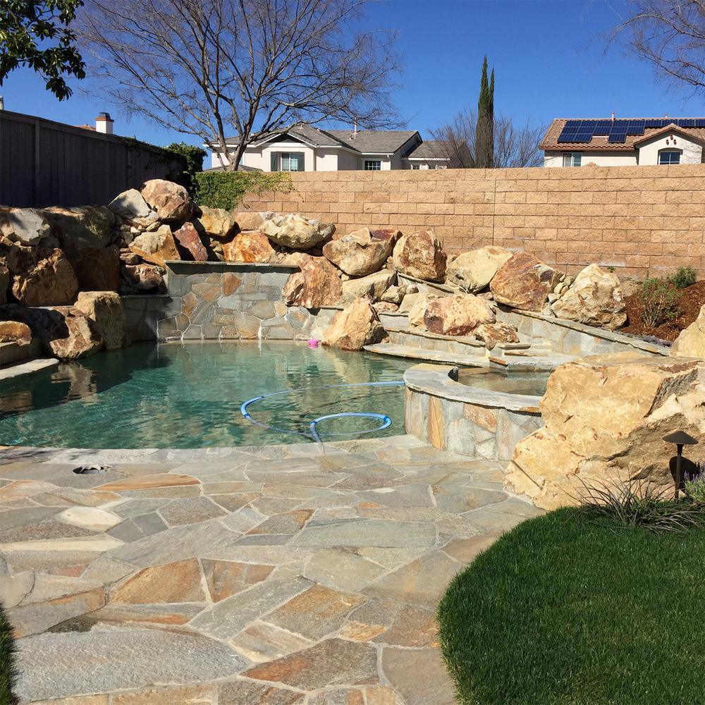16 in. x 12 in. x 2 in. 120 sq. ft. Silver Quartzite Natural Flagstone for Landscape, Gardens and Pathways - Super Arbor