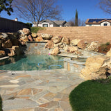 16 in. x 12 in. x 2 in. 120 sq. ft. Silver Quartzite Natural Flagstone for Landscape, Gardens and Pathways - Super Arbor