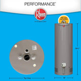 Performance 40 Gal. Tall 6-Year 38,000 BTU Ultra Low NOx (ULN) Natural Gas Tank Water Heater with Top T and P Valve - Super Arbor