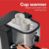 2-Cup Stainless Steel Automatic Espresso Machine with Milk Frother