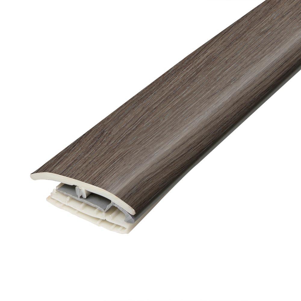 Charcoal 0.31 in. T x 2 in. W x 78.7 in. L Vinyl 4 in 1 Molding - Super Arbor