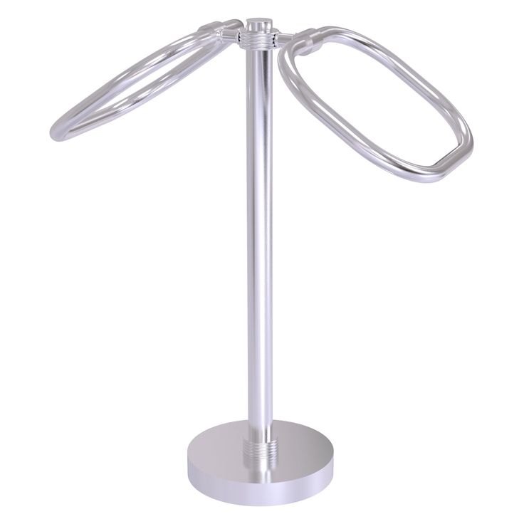 Allied Brass Satin Chrome Freestanding Countertop Towel Ring