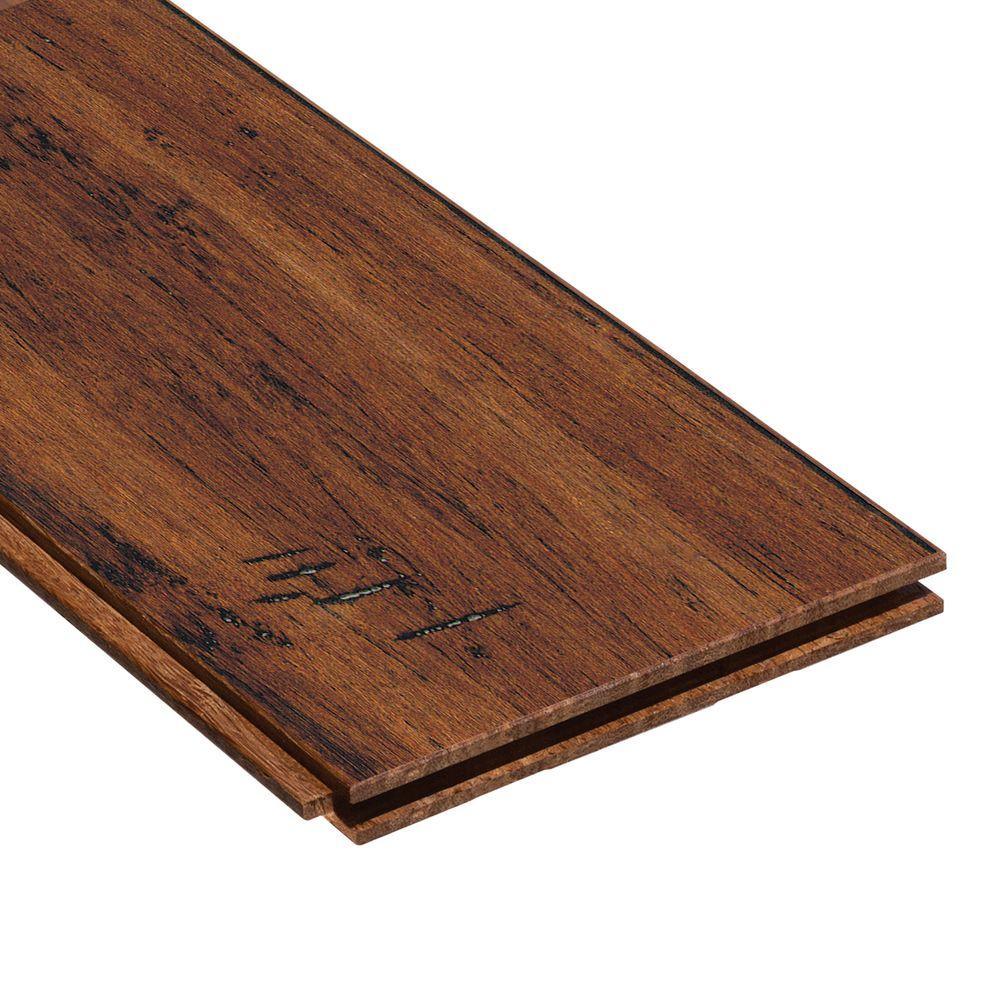 Home Legend Hand Scraped Strand Woven Spice 1/2 in. T x 5-1/8 in. W x 72-7/8 in. L Solid Bamboo Flooring (25.93 sq. ft. / case) - Super Arbor