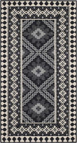 Safavieh Veranda 2-ft-7-in x 5-ft Black/Creme Indoor/Outdoor Abstract Coastal Throw Rug