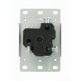 30 Amp 2-Pole Flush Mount Shallow Single Outlet, Black - Super Arbor