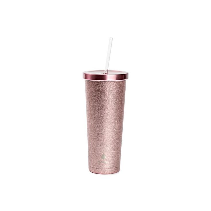 Glitter 24 oz. Stainless Steel Blush Pink Chilly Tumbler