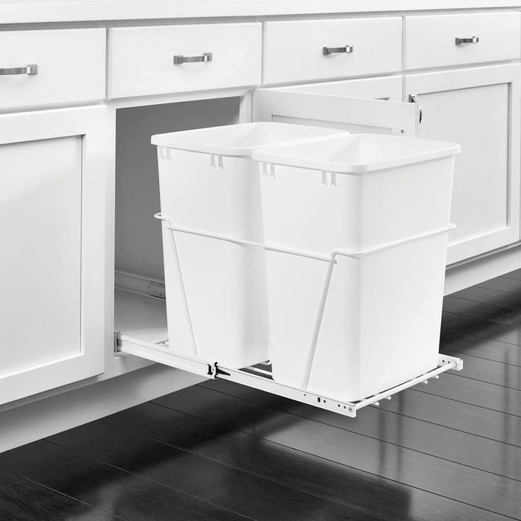 Rev-A-Shelf 27-Quart Plastic Pull Out Trash Can
