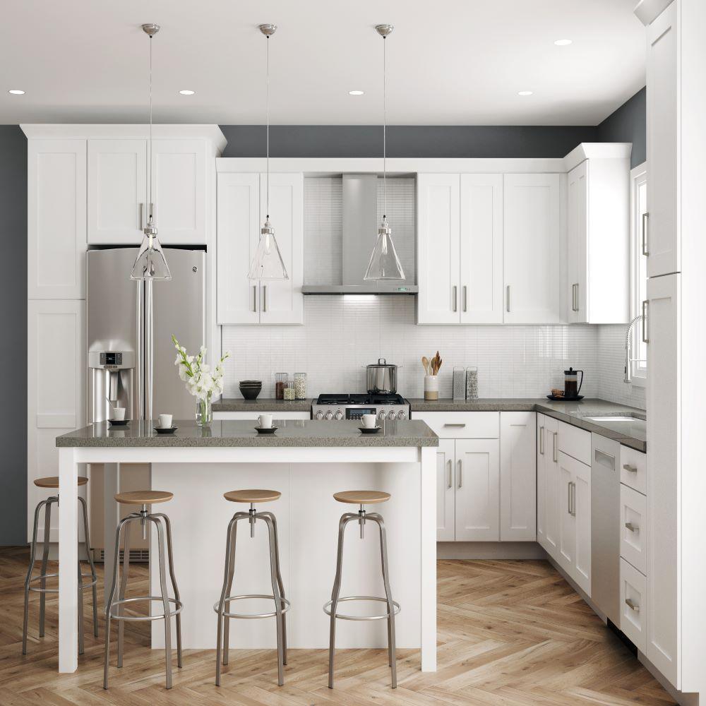 Shaker Ready To Assemble 15 in. W x 34.5 in. H x 21 in. D Plywood Vanity Drawer Base Kitchen Cabinet in Denver White