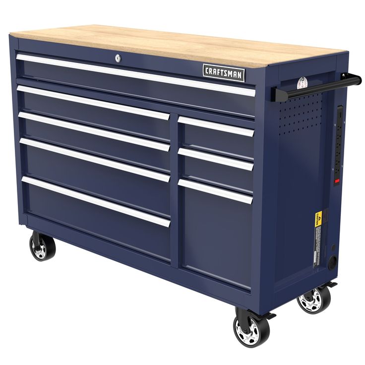 CRAFTSMAN 2000 Series 51.2-in L x 37.5-in H 8-Drawers Rolling Midnight Blue Wood Work Bench
