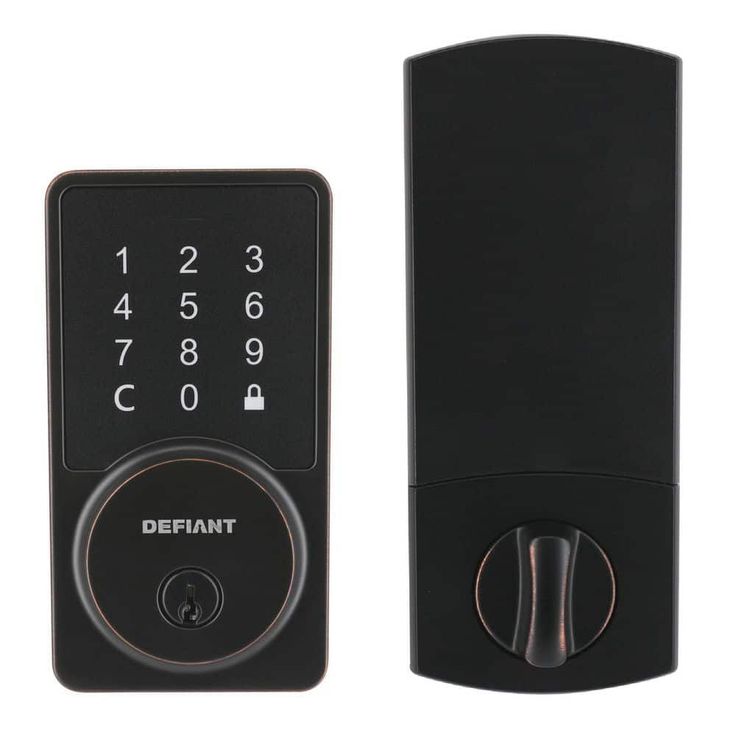 Defiant Square Aged Bronze Smart Wi-Fi Deadbolt Powered by Hubspace