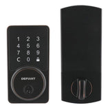 Defiant Square Aged Bronze Smart Wi-Fi Deadbolt Powered by Hubspace