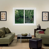 JELD-WEN FiniShield V-4500 35-1/2-in x 47-1/2-in x 3-in Jamb Left-operable Vinyl Black Sliding Window Full Screen Included