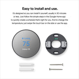 Nest Thermostat - Smart Programmable Wi-Fi Thermostat - Charcoal - Super Arbor