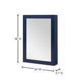 Home Decorators Collection Sturgess 24 in. W x 32 in. H Rectangular Medicine Cabinet with Mirror