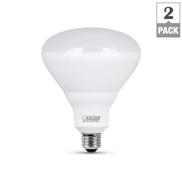 Feit Electric 65-Watt Equivalent BR40 Dimmable CEC Title 24 Compliant LED Energy Star 90+ CRI Flood Light Bulb, Soft White (2-Pack)