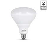 Feit Electric 65-Watt Equivalent BR40 Dimmable CEC Title 24 Compliant LED Energy Star 90+ CRI Flood Light Bulb, Soft White (2-Pack)