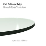 33 in. Clear Round Glass Table Top, 1/4 in. Thickness Tempered Flat Edge Polished - Super Arbor