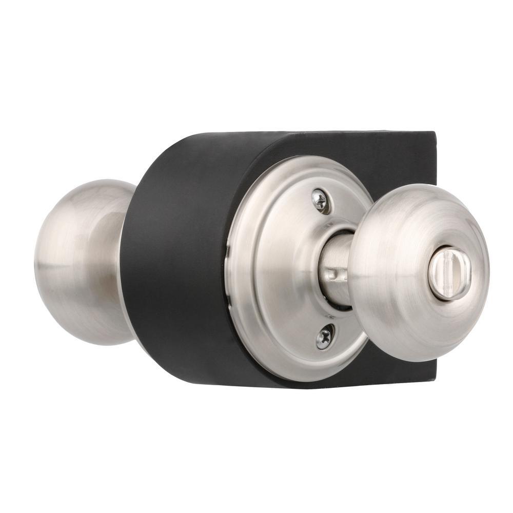 Georgian Satin Nickel Keyed Entry Door Knob - Super Arbor