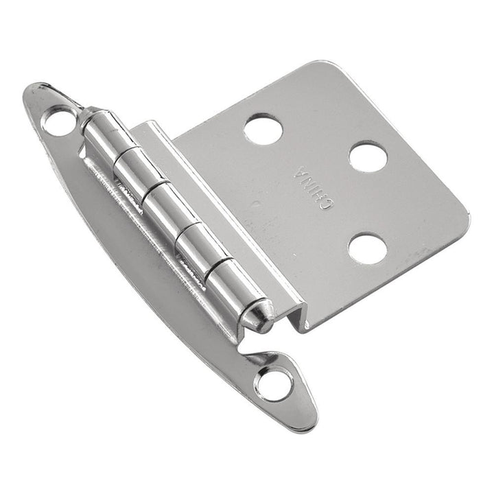 3/8 in. Chrome Inset Surface Face Frame Free Swinging Hinge (2-Pack) - Super Arbor