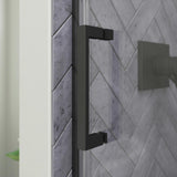 Commix 48 in. x 76 in. Frameless Sliding Shower Door in Matte Black with 5/16 in. (8 mm) Clear Glass - Super Arbor
